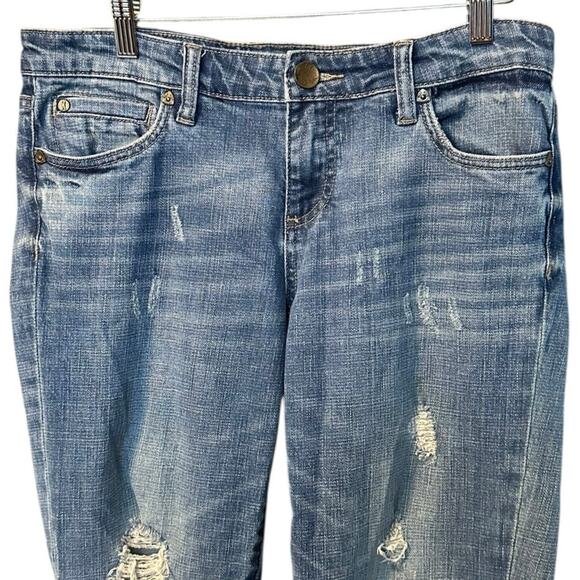 KUT from the Kloth Catherine Boyfriend Jeans Size 8 Midrise Distressed - Picture 5 of 7
